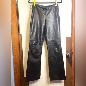 VTG Ann Taylor Women’s Size 2 Genuine Dark Brown Leather Pants